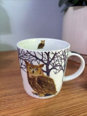 Winter Owl Pattern Porcelain Mug-13.5 oz.-Paperproducts Design. New no box